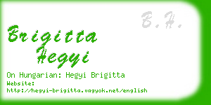 brigitta hegyi business card